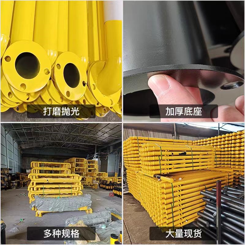 山东防撞护栏u型钢管挡车器停车位车挡M型道路防护栏杆厂房隔离桩