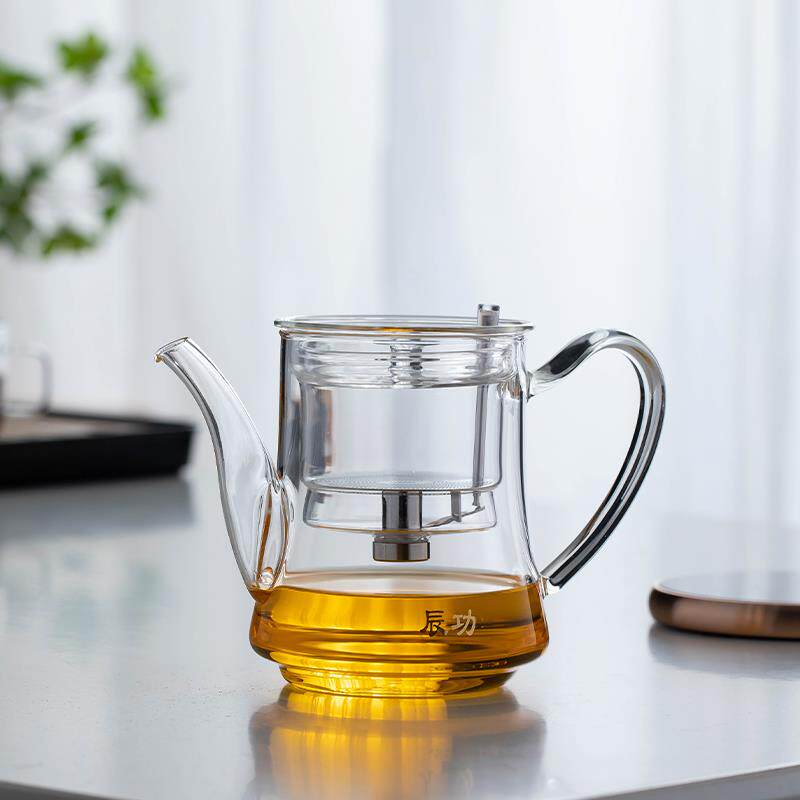 辰功玻璃内胆飘逸杯A500ml自动茶道杯飘逸壶茶艺壶茶水分离泡茶壶