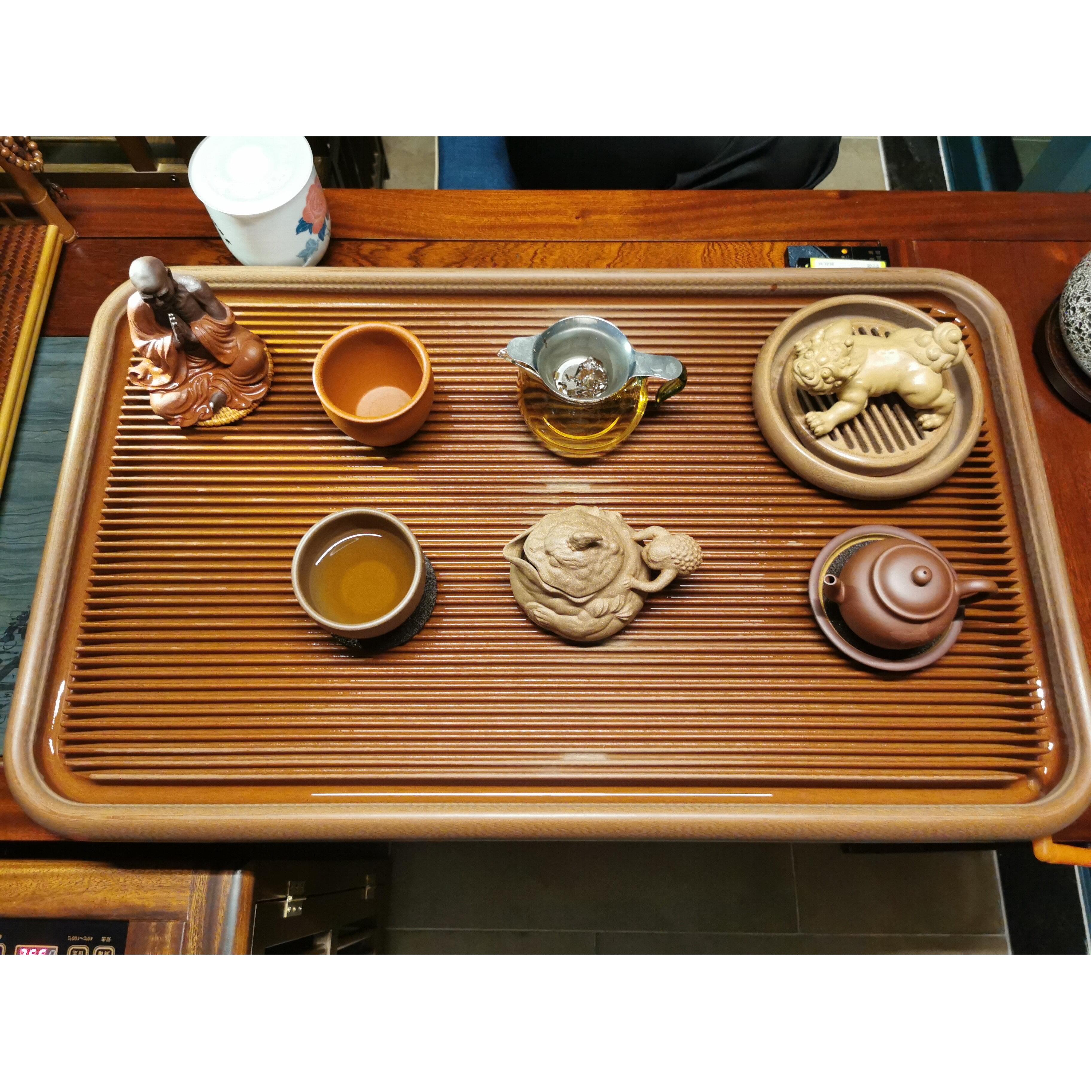电木茶盘精致大茶台家用简约茶座排水茶海电胶木功夫茶具套装托盘