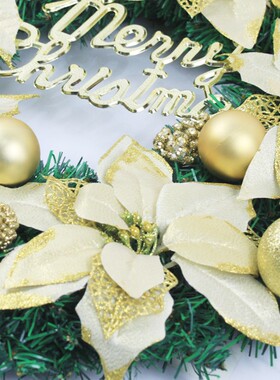 圣诞花环 30/40/50cm圣诞门挂藤环商场酒店橱窗挂饰 圣诞节装饰品