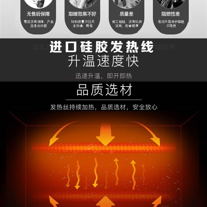 48V60V72电动三四轮车发热坐垫冬季加棉厚加热坐垫保暖电热毯褥子