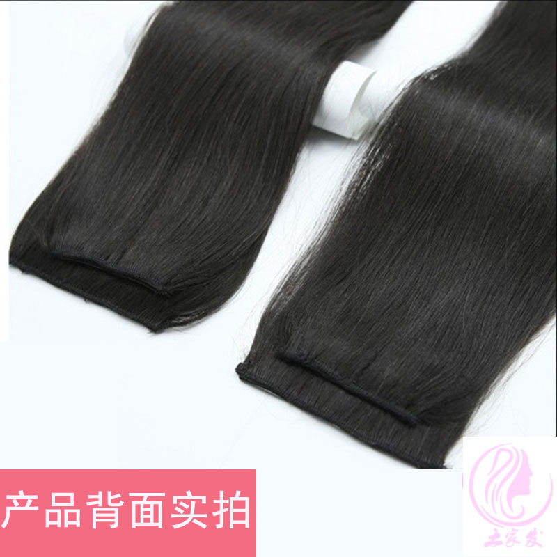 真发发片接发女自己接隐形无痕发片一片式假发片直发片全真人发丝