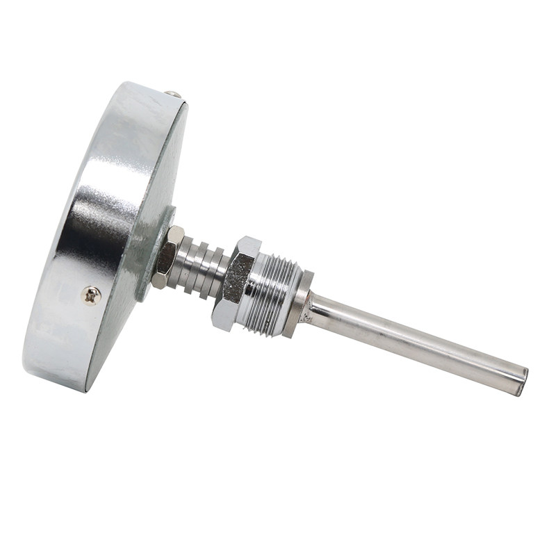 WSS-401轴向双金属温度计工业锅炉管道温度计表150/200/300度红旗图片