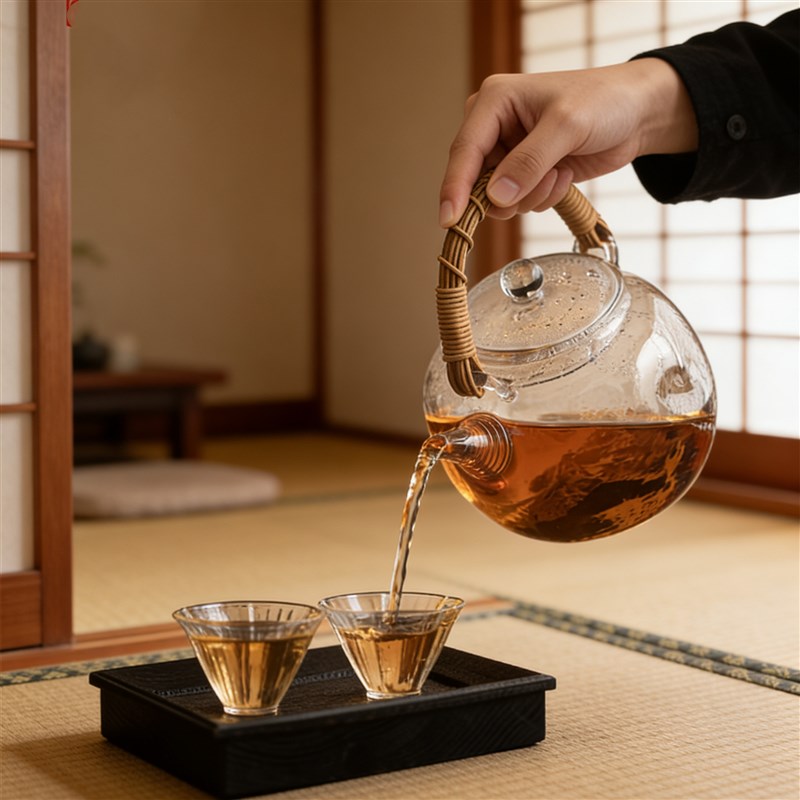 中式青花陶瓷电陶炉煮茶壶围炉煮茶器家用耐热玻璃泡茶烧水壶套装