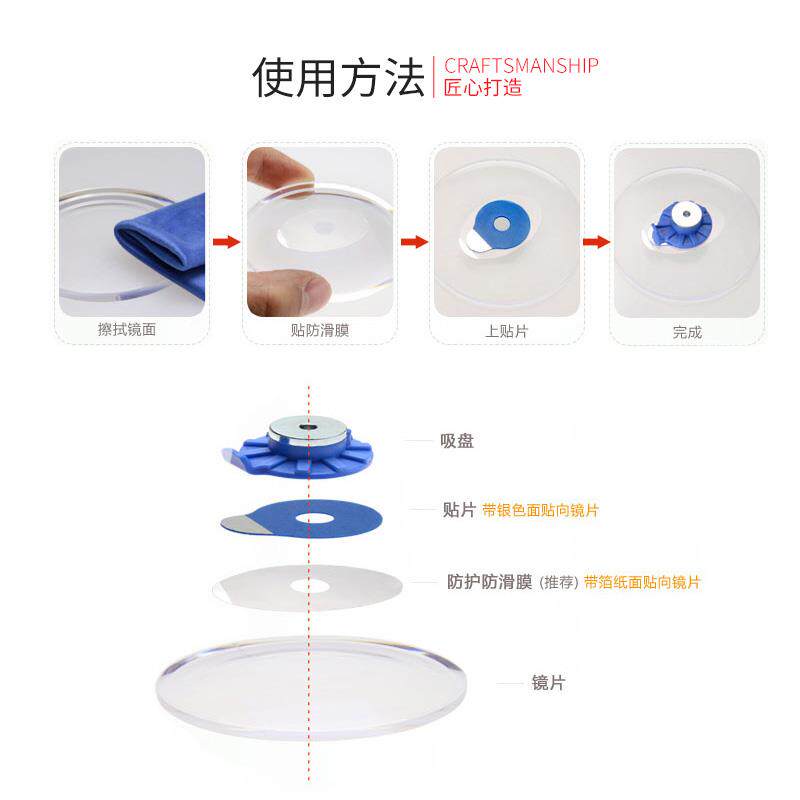 眼镜镜片加工双面贴磨防滑贴双面胶贴镜片防滑贴片眼镜设备配件