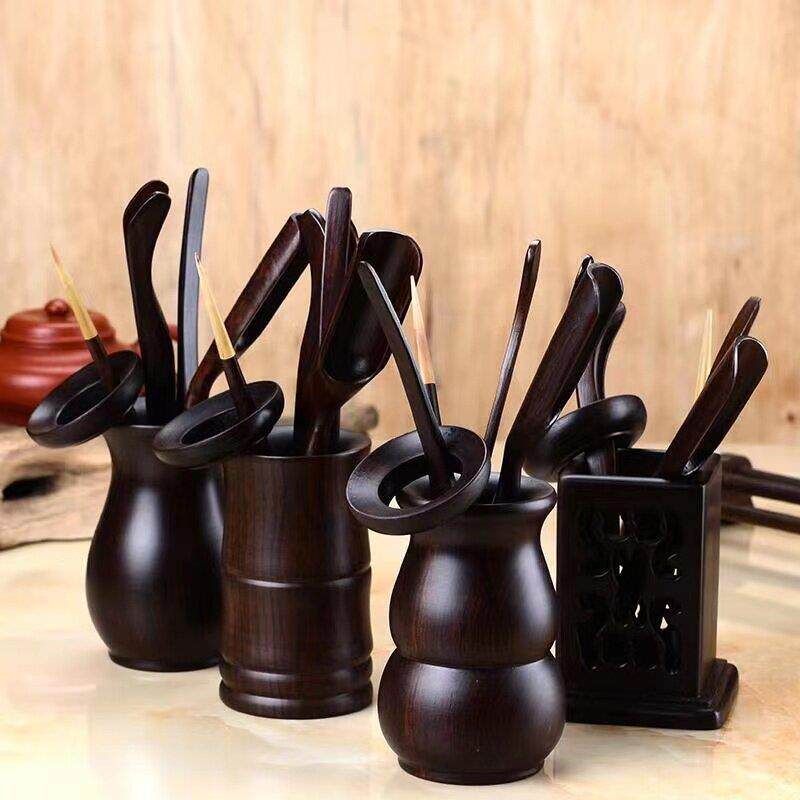茶道零配件鸡翅木六君子套装实木竹功夫茶具茶艺组合茶盘摆件