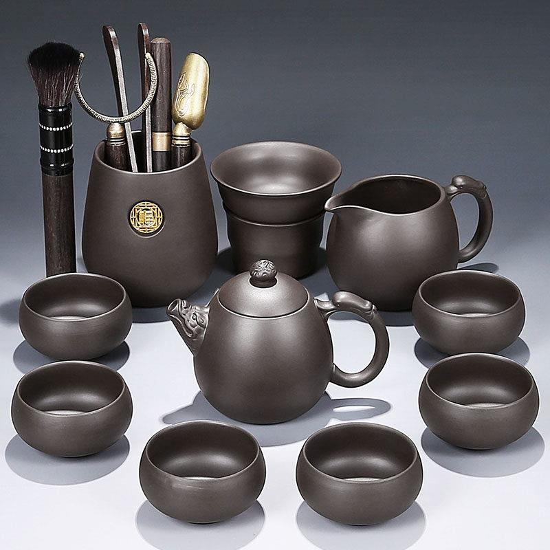 正品牌官方团购中迪紫砂茶具套组家用高端简约泡茶杯茶壶功夫盖碗
