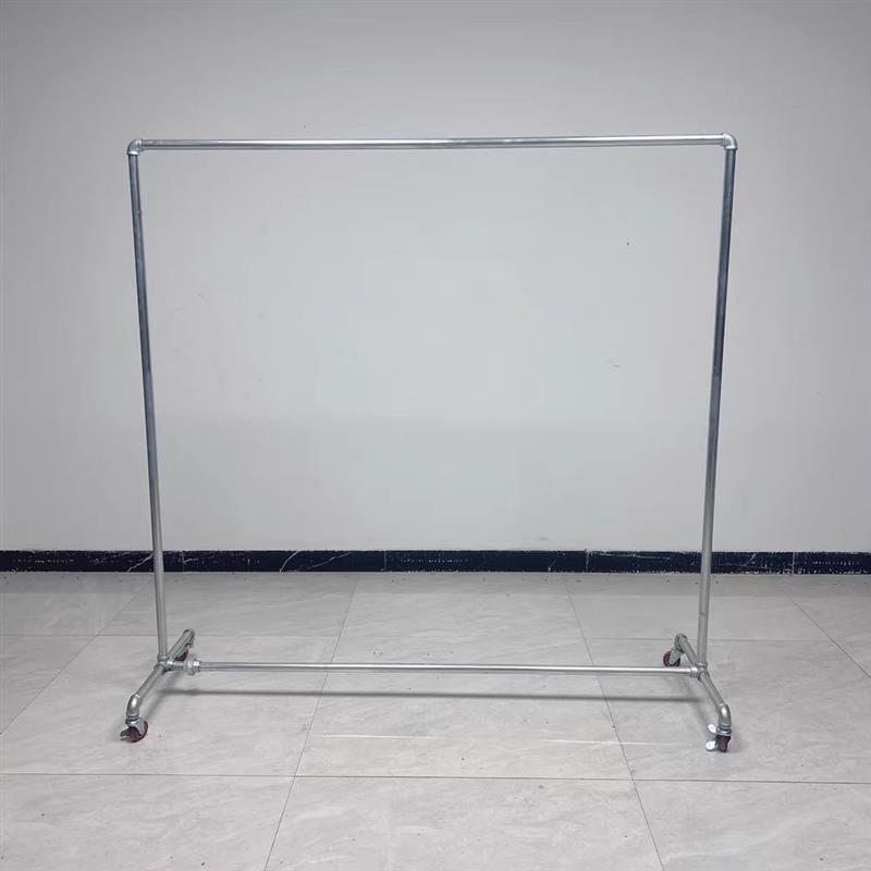 水管晾衣架 服装店挂衣架铁艺服装展示架 落地简易单杠家用龙门架