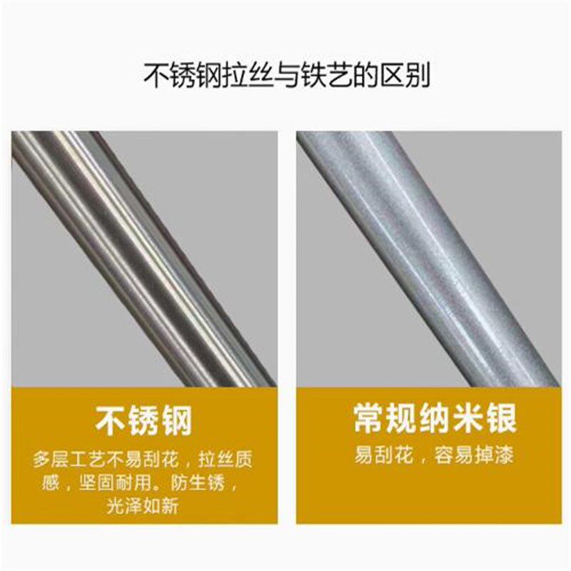 拉丝不锈钢服装店落地展示架女童装店创意银色挂衣杆衣服架子货架