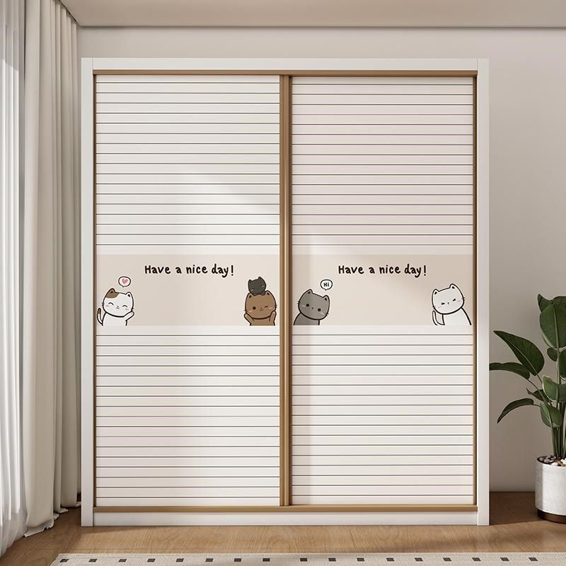百叶门衣柜贴纸简约柜门装饰推拉门翻新卡通贴画玻璃移门改造贴膜,家居饰品,软装墙贴,淘宝优惠券,粉丝福利购,淘宝优惠卷