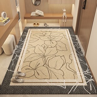 比利时绒入户门地毯防滑轻奢进门口玄关地垫耐脏大门脚垫客厅加厚