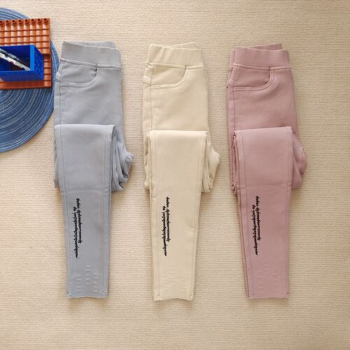 打底裤女外穿新款春白薄2022九分高腰弹力修身显瘦秋冬加绒小脚裤