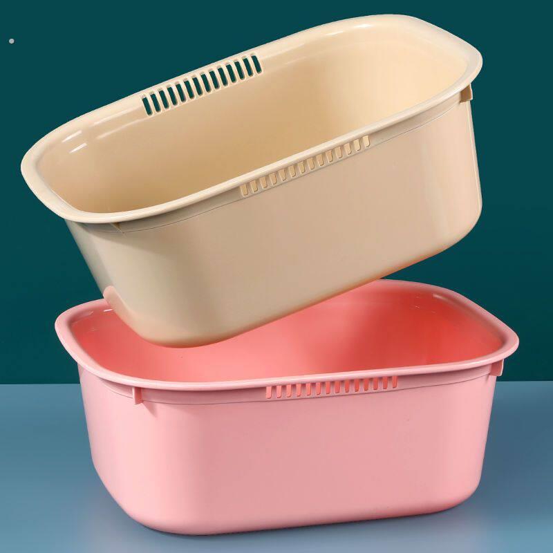 精品塑料盆塑料长方形盆加厚方盆加深洗菜洗碗厨房化妆室洗漱洗脸
