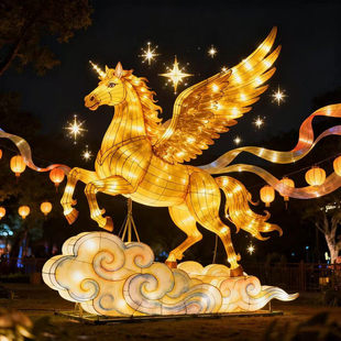 2026马年春节大型节日彩灯花灯马庙会景区广场灯会非遗花灯定制