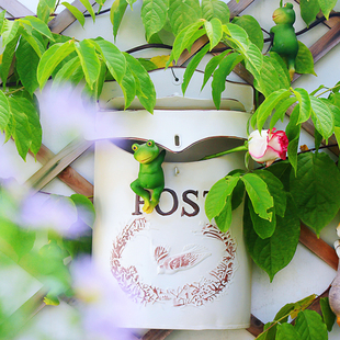 铁艺壁挂信箱室外别墅复古邮筒墙面装饰信报箱明信片邮箱杂货收纳