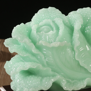 新中式玉白菜招财摆件客厅酒柜装饰品办公室桌面摆设店铺开业礼品