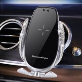 车载手机架镶钻女神款 汽车用无线充电器出风口自动感应导航支撑架