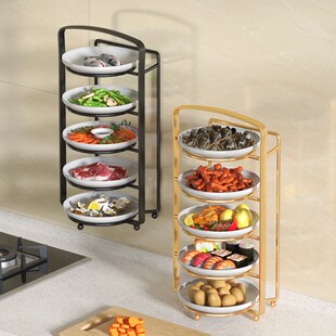 备菜置物架厨房配菜神器壁挂多层配盘子家用备餐多功能盘子收纳层