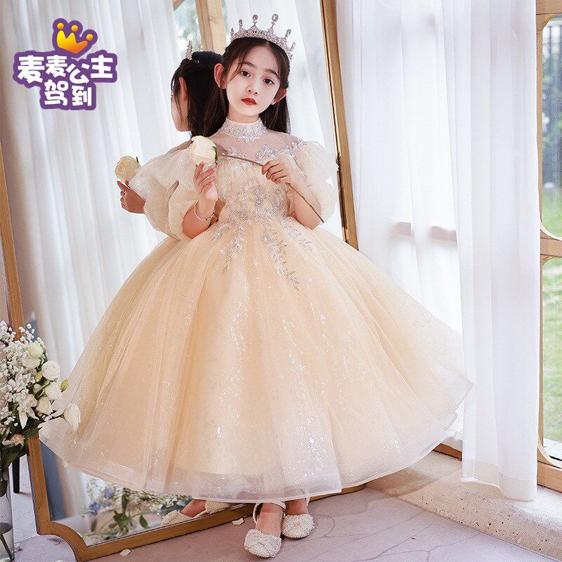 儿童生日公主裙高级感女童连衣裙中大童礼服钢琴主持人演出服气质