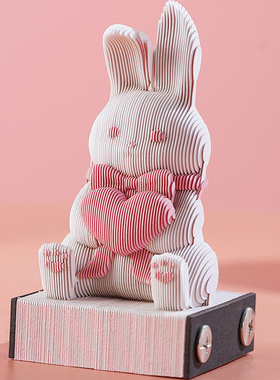 萌小兔立体便签创意定制便利贴卡通高颜值可爱小学生装饰桌面摆件