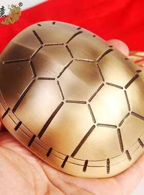 真古意 龟壳纯铜乌龟壳文玩铜龟壳手把玩件六爻龟甲工具摆件工艺