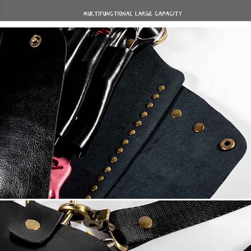 复古美发剪刀包发型师专用腰包理发工具包新款五支美容剪刀包挎包