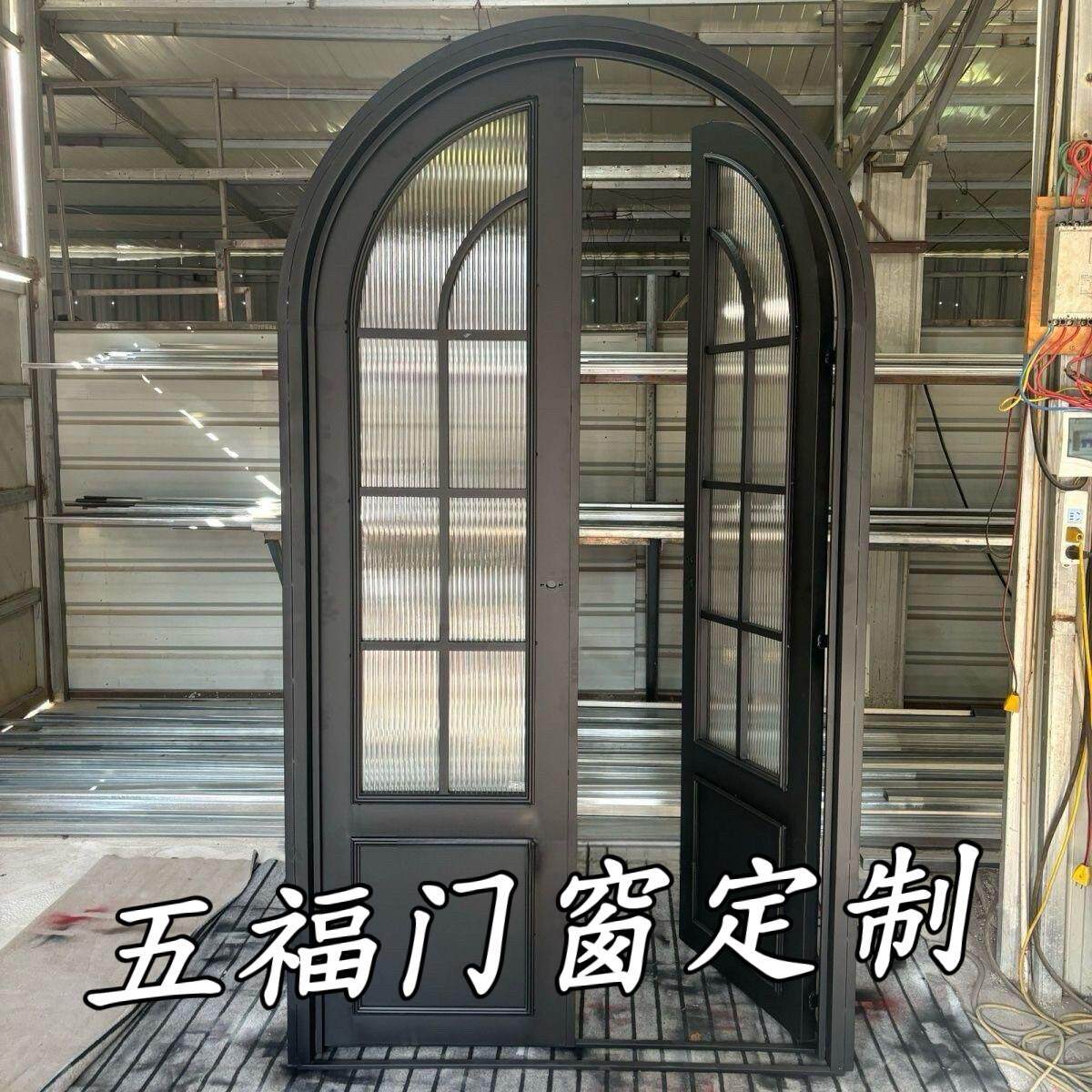 铁艺玻璃门圆弧形拱形门弧形门厨房卫生间门入户门商铺阳台门