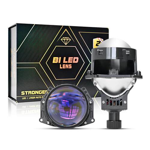 汽车LED客厅灯2.5/3寸无失真双光透镜55W单灯杯H4 H7 led机车客厅