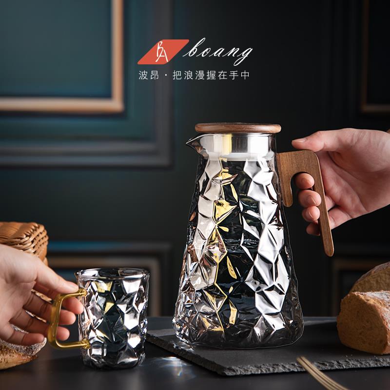 高级感玻璃水杯茶杯家用套装耐热防爆喝水杯子客厅玻璃杯泡茶水杯