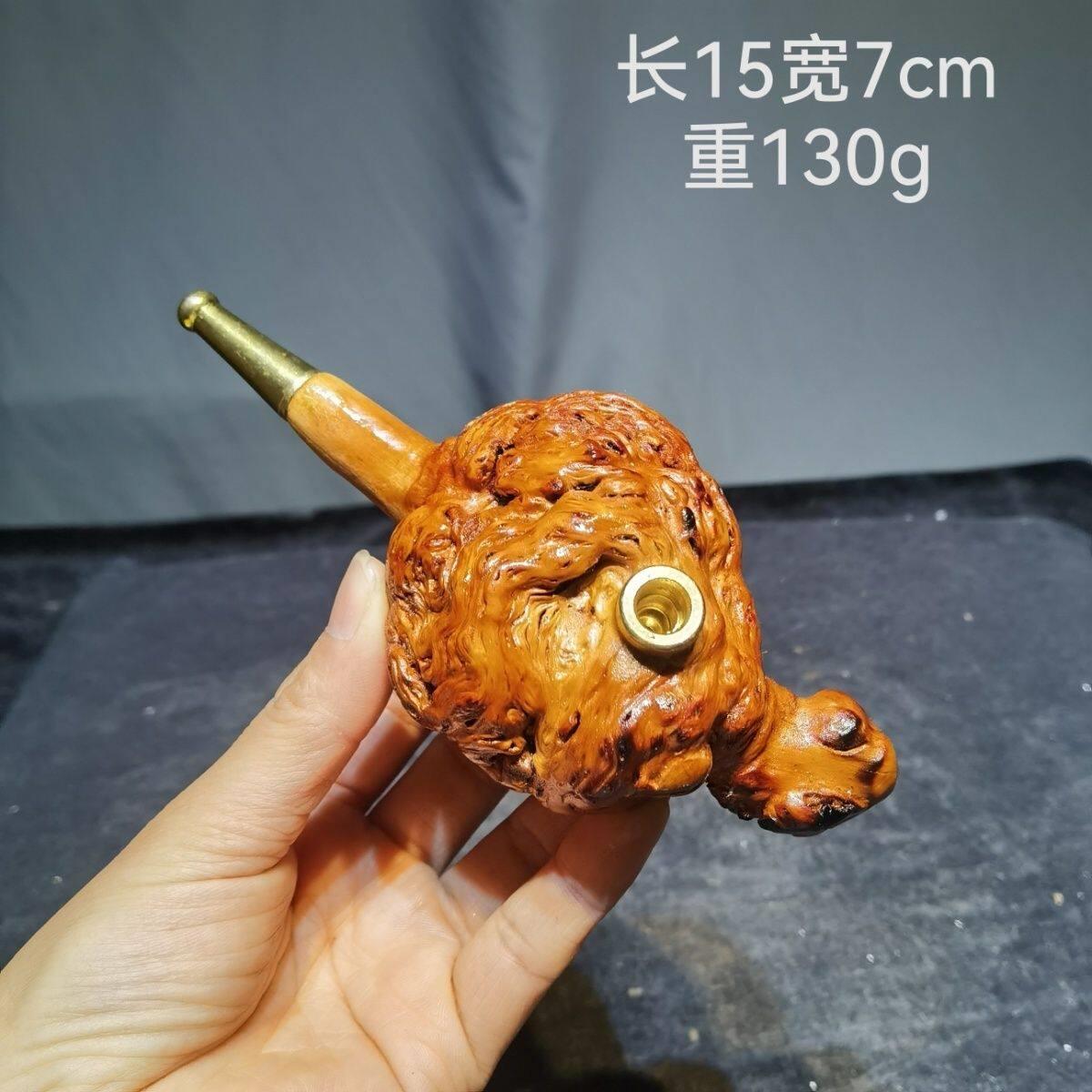 云南黑果木树瘤实木烟斗个性把玩可循环过滤型烟嘴文玩中细烟可用