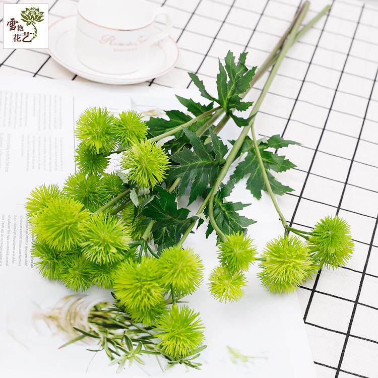 新款仿真3头蒲公英 婚庆道具塑料花摆放家居摄影 装饰仿真蒲公英