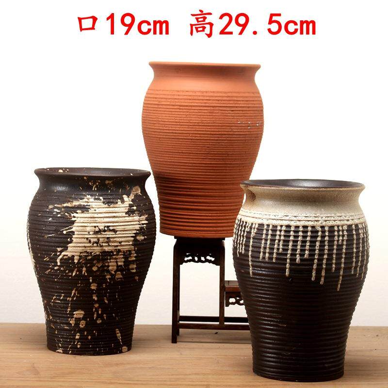 紫砂多肉花盆精品老花桩器手拉法师陶罐盆大口径景观装饰花器
