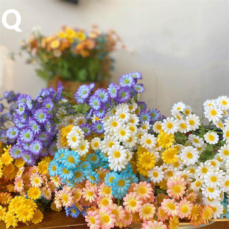 30头洋甘菊小雏菊假花仿真花客厅摆设餐桌花装饰花束花艺拍照道具
