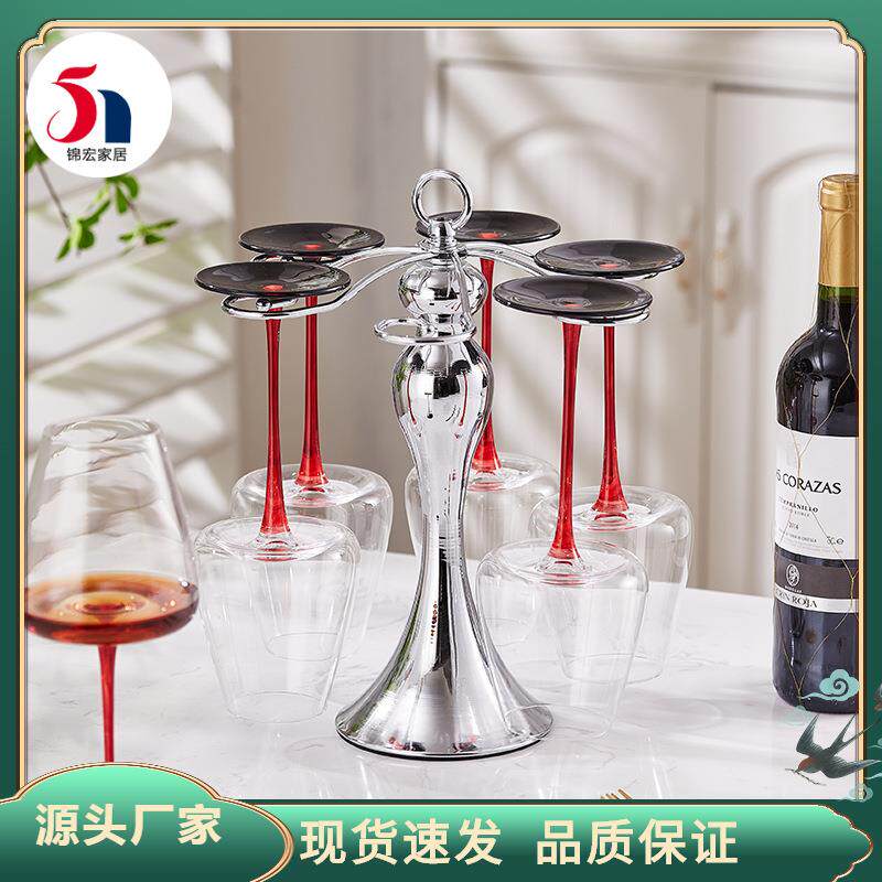 红酒杯架葡萄酒杯倒挂架高脚杯挂架亚克力铁艺酒架批收纳架免打孔