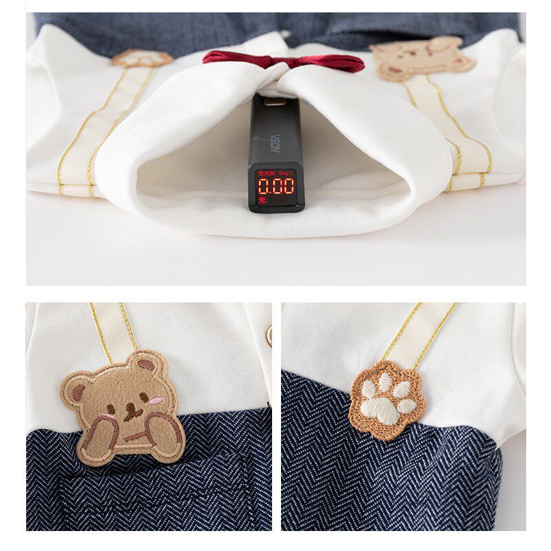 婴儿早春秋连体衣英伦风洋气男女宝宝周岁礼服百日宴假两件外出服