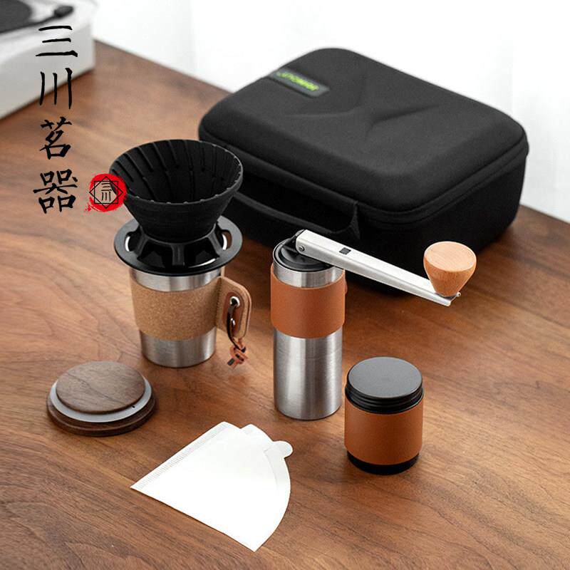 便携手冲咖啡壶套装户外滴滤咖啡器具礼盒装旅行露营咖啡工具全套