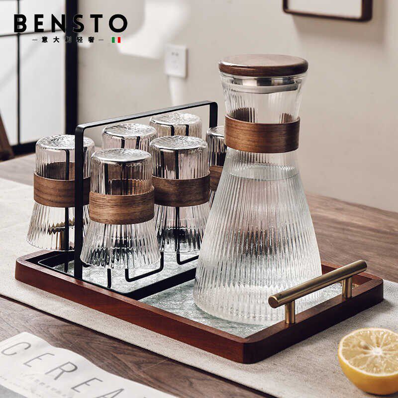 意大利中式玻璃杯子家用耐高温茶杯水壶套装喝水杯客厅杯具茶具