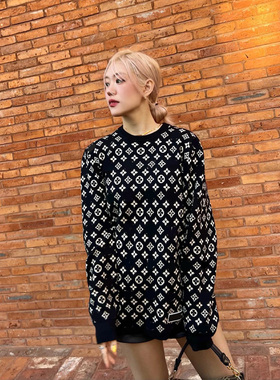 CHENXI/经典老花低调又有识别度圆领针织毛针织衫毛衣