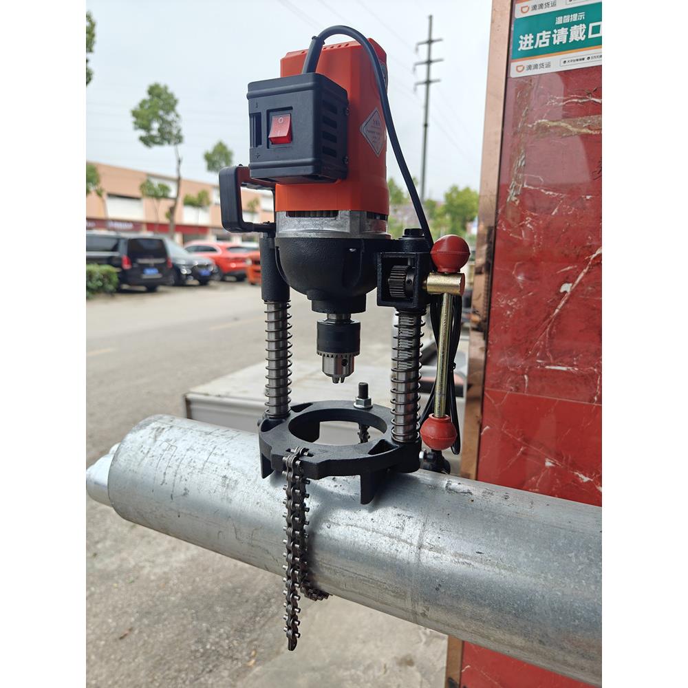 管道开孔机消防管不锈钢管钻孔机打孔器220V电动调速钻孔器促销