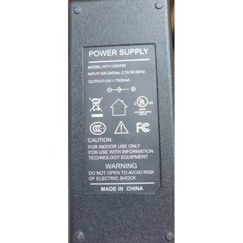 适用HTY-1207500 一体机收银机 收款机 电源适配器 电源线12V7.5A