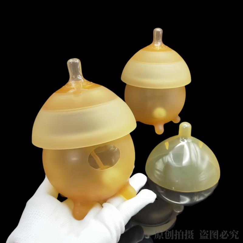 宝宝断奶彷真母乳软矽胶奶瓶防摔婴儿超宽口径防胀气副食品瓶 260