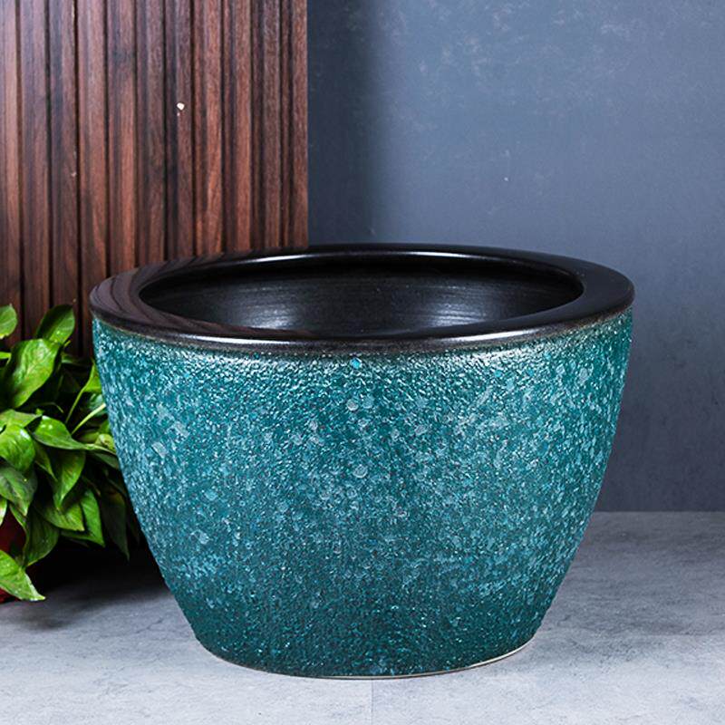 陶瓷气泡瓷养鱼缸大花盆睡莲碗莲盆养荷花花盆水缸庭院种铁树花缸