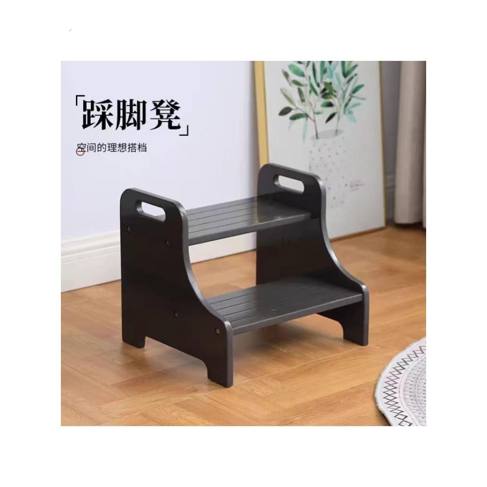 楼梯台阶脚踏踩脚凳实木网红脚凳脚踩登高厨房洗衣机增高凳坐凳