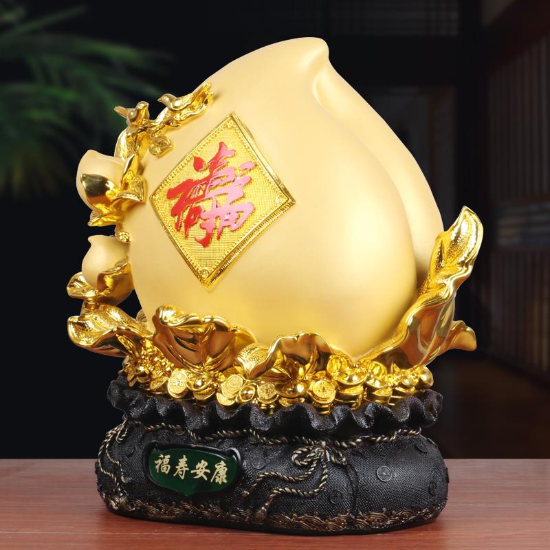 福寿安康寿桃摆件祝寿贺寿礼品送父母老人创意生日礼物退休
