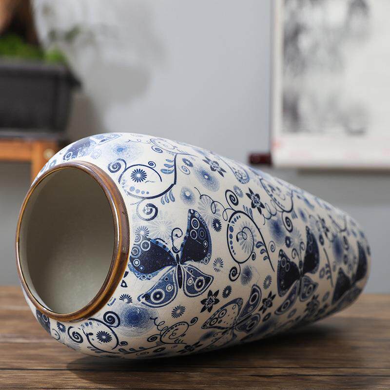 青花瓷花瓶景德镇陶瓷花瓶家居装饰摆件桌面中式高级感颜值小花器