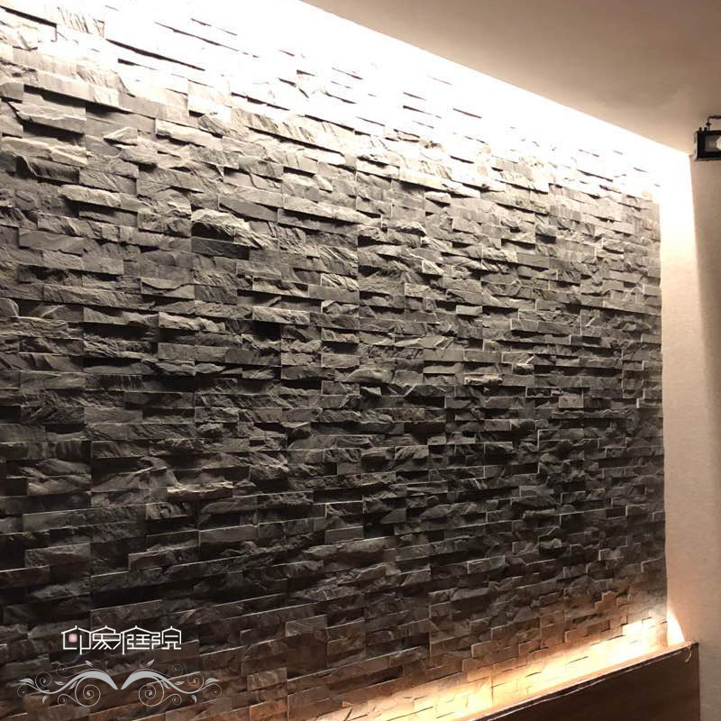 北欧风格天然文化石墙面砖 电视背景墙别墅庭院外墙砖600*150mm组