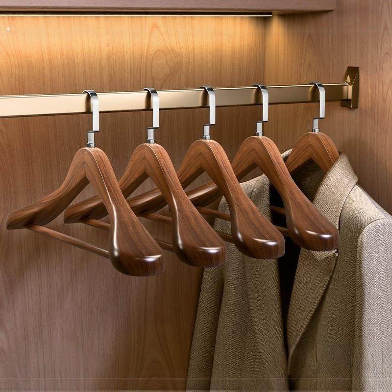 实木宽肩衣架家用高档西服西装大衣木质衣挂木头木制无痕衣服撑子,收纳整理,木质衣架,淘宝优惠券,粉丝福利购,淘宝优惠卷