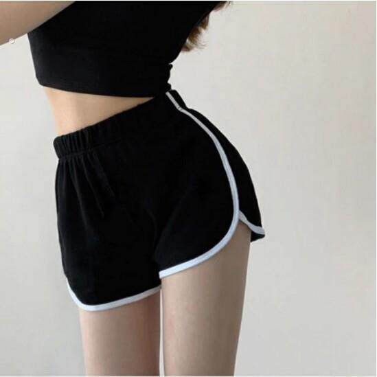 运动短裤女夏季外穿2025新款休闲裤显瘦高腰健身裤子ins阔腿热裤