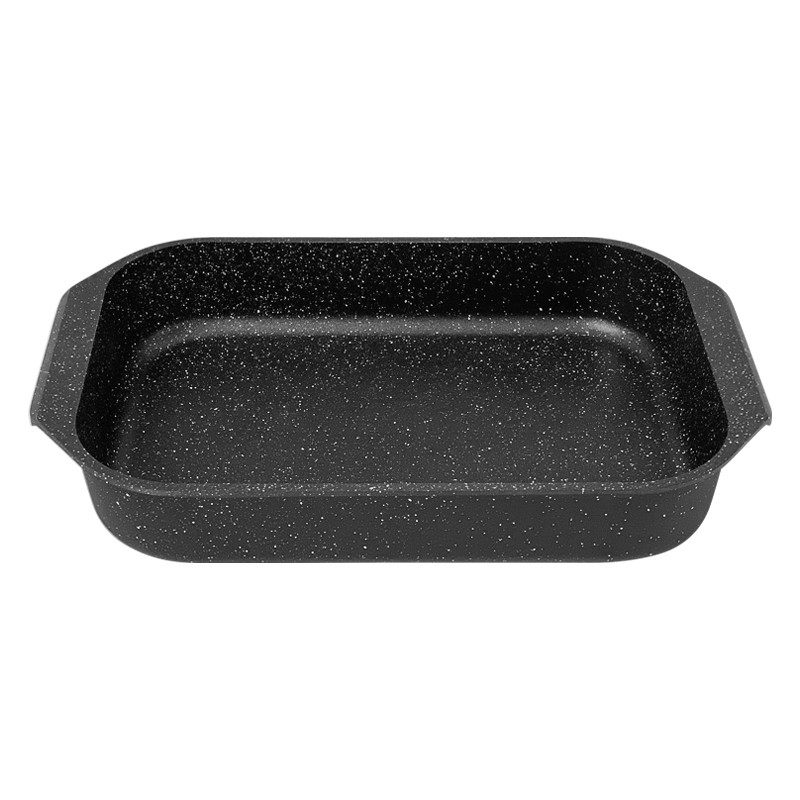 麦饭石烤盘电磁炉烤鱼盘长方形家用韩式烤肉锅烤肉盘不粘烤箱烤盘