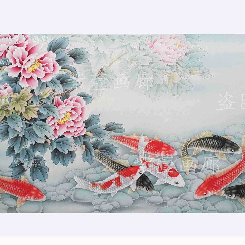 工笔画白描底稿线稿手勾可直接上色国画初学者素材荷花送教学视频